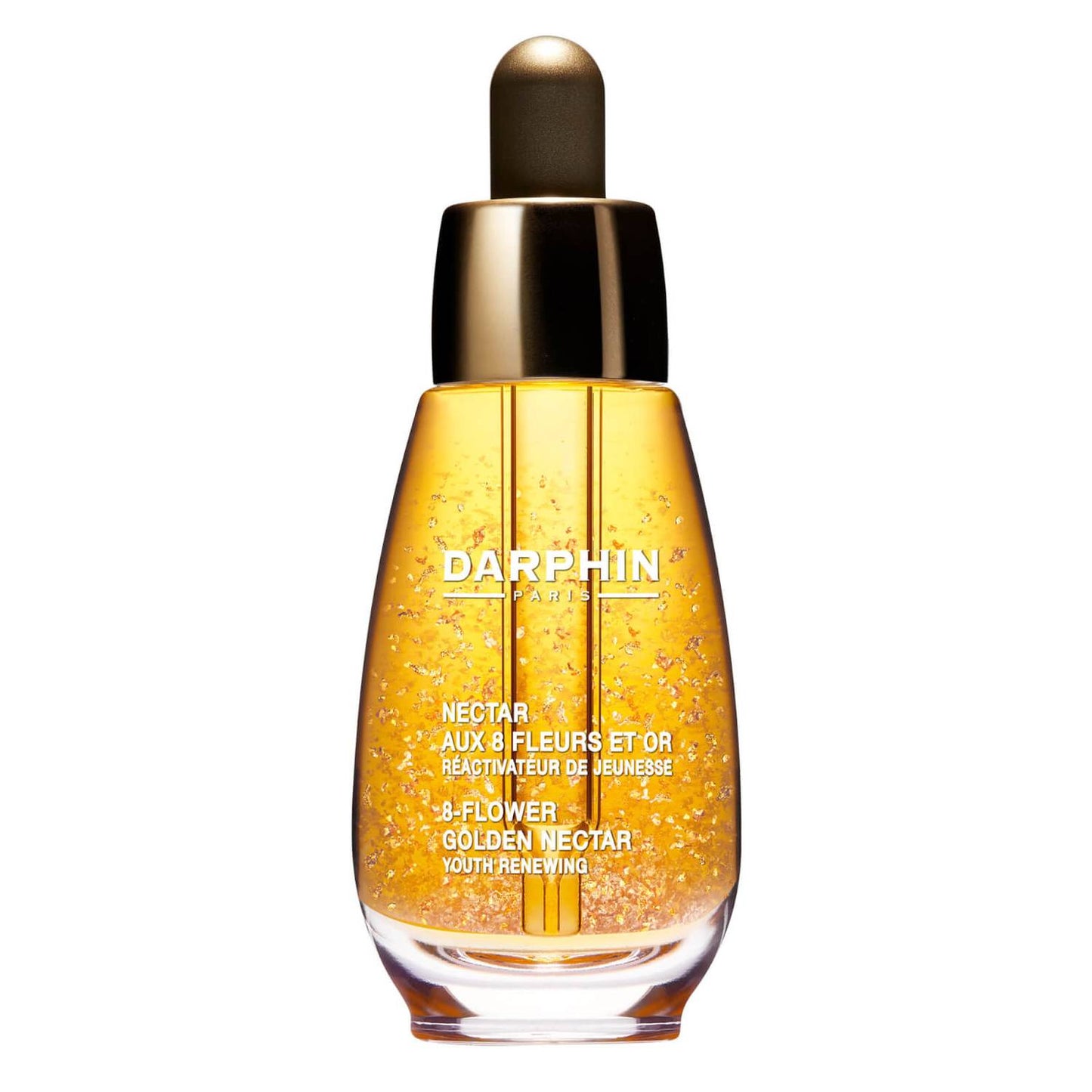 Darphin, Essential Oil Elixir - 8-Flower Golden Nectar, Nicht komedogen, Nährt & glättet, Morgen und Nacht, Öl, Für Gesicht & Hals, 100 ml *Tester