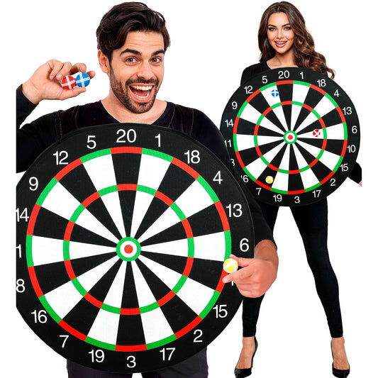 "DARTBOARD" (Kostüm, 3 Klettbälle) – Vorderansicht