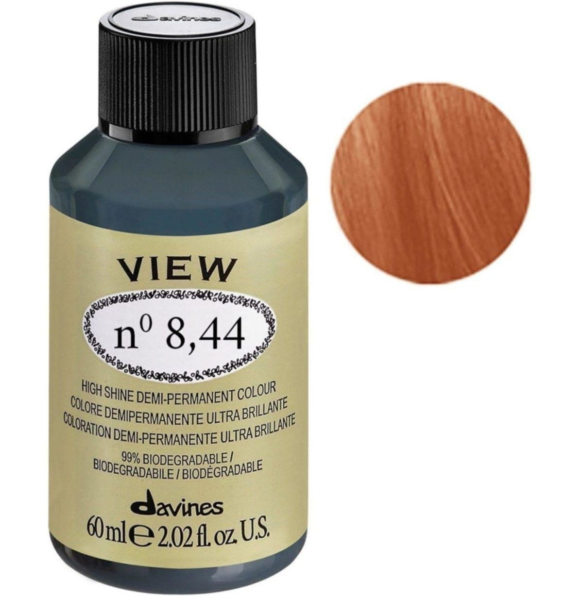 Davines, View, Demi-permanente Haarfarbe, 8.44 , 60 ml