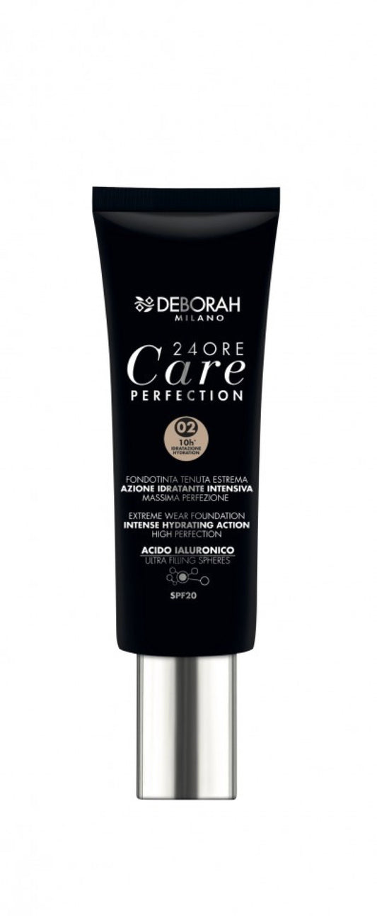 Deborah Deborah, 24 Ore Care Perfection, Hydratisierend, Flüssige Grundierung, 02, Beige, SPF 20, 30 ml *Tester