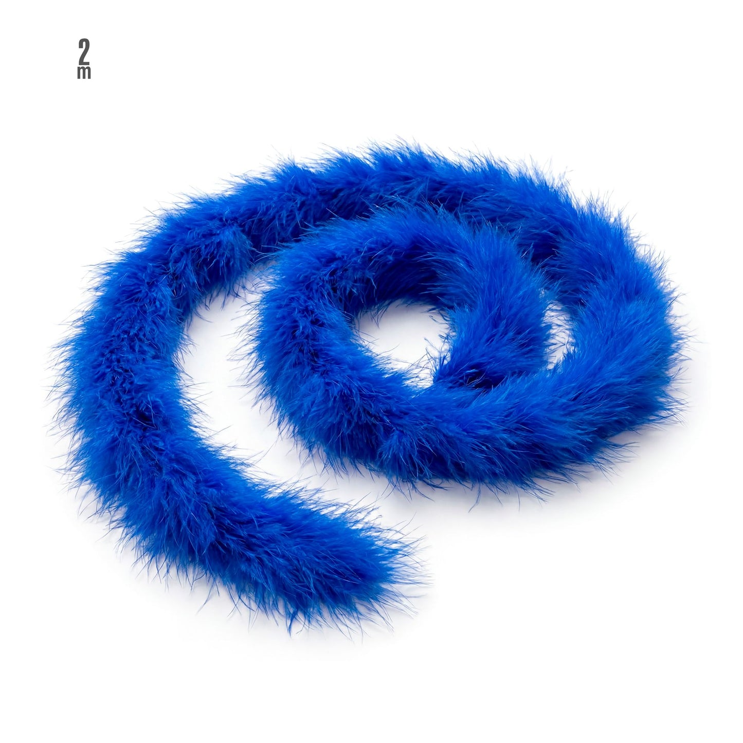 "DEKORATIVE MARABOU" blau - 2 m – Vorderansicht
