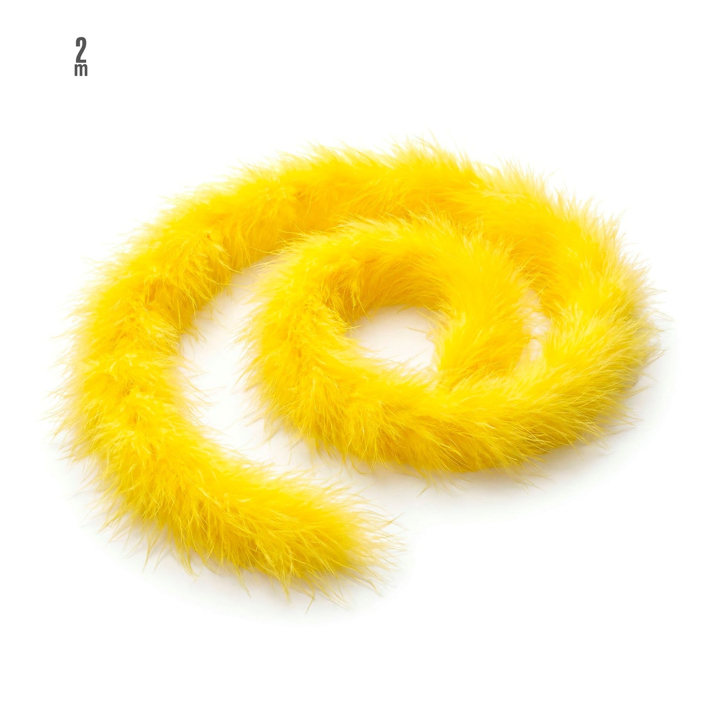 "DEKORATIVE MARABOU" gelb - 2 m – Vorderansicht