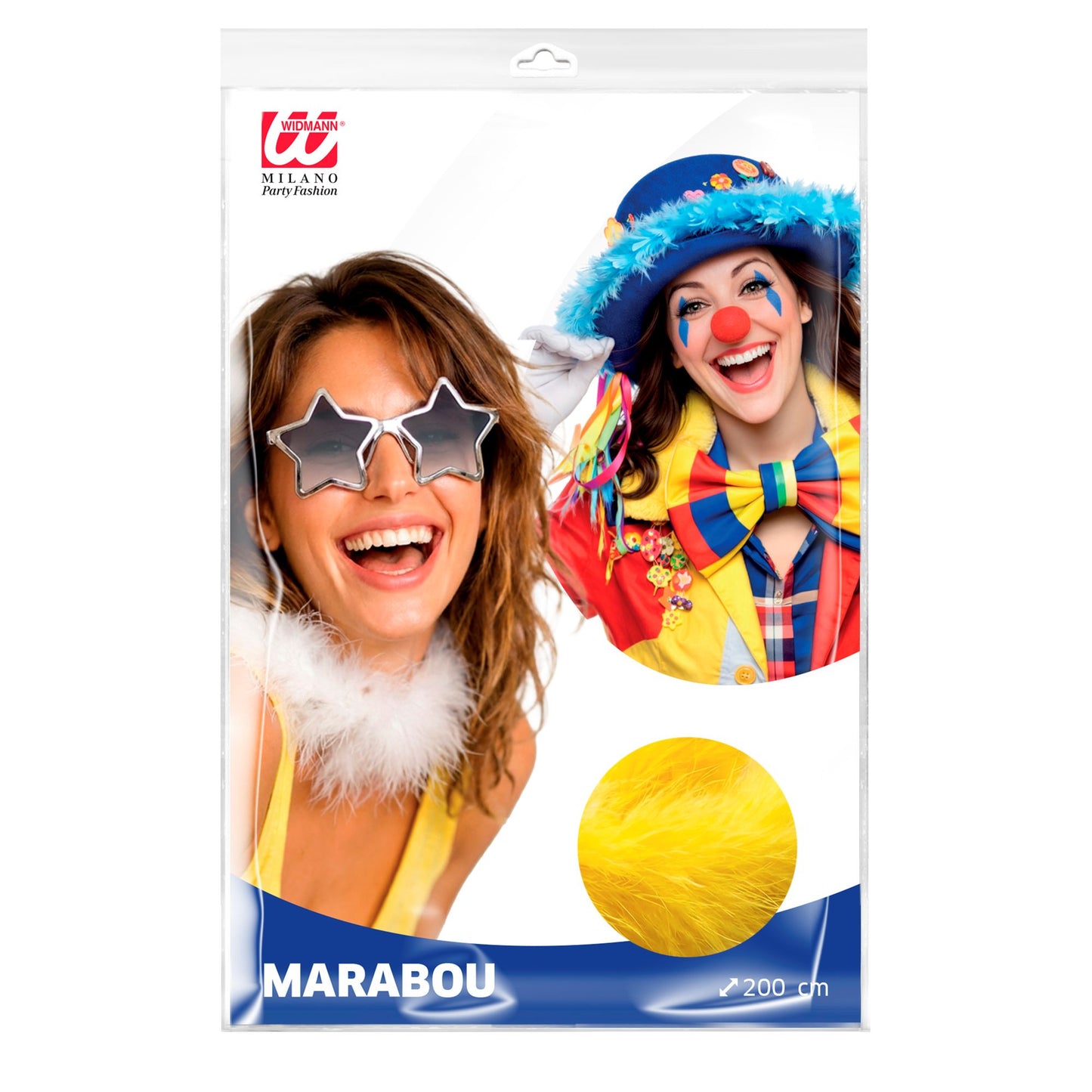 "DEKORATIVE MARABOU" gelb - 2 m – Detailansicht