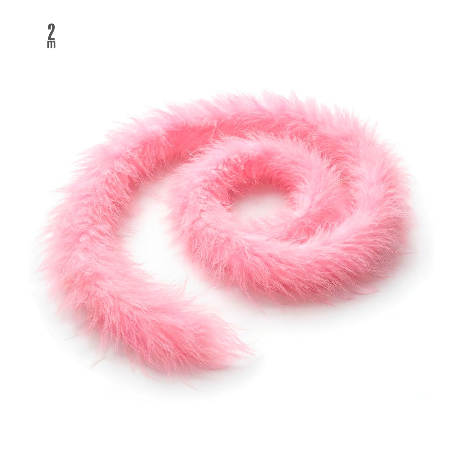 "DEKORATIVE MARABOU" hellrosa - 2 m – Vorderansicht