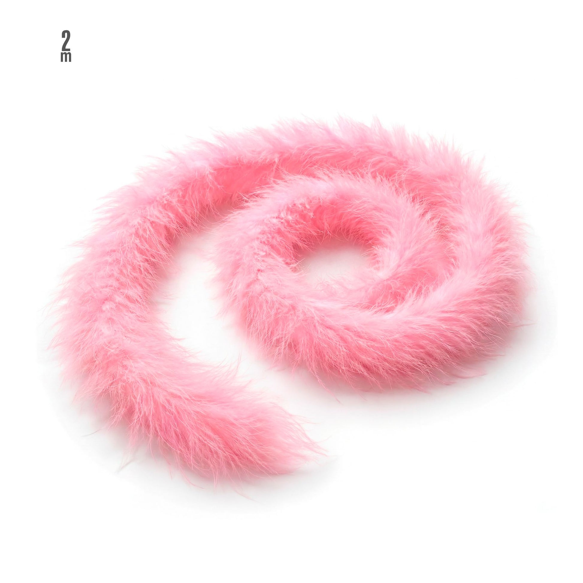 "DEKORATIVE MARABOU" hellrosa - 2 m – Vorderansicht