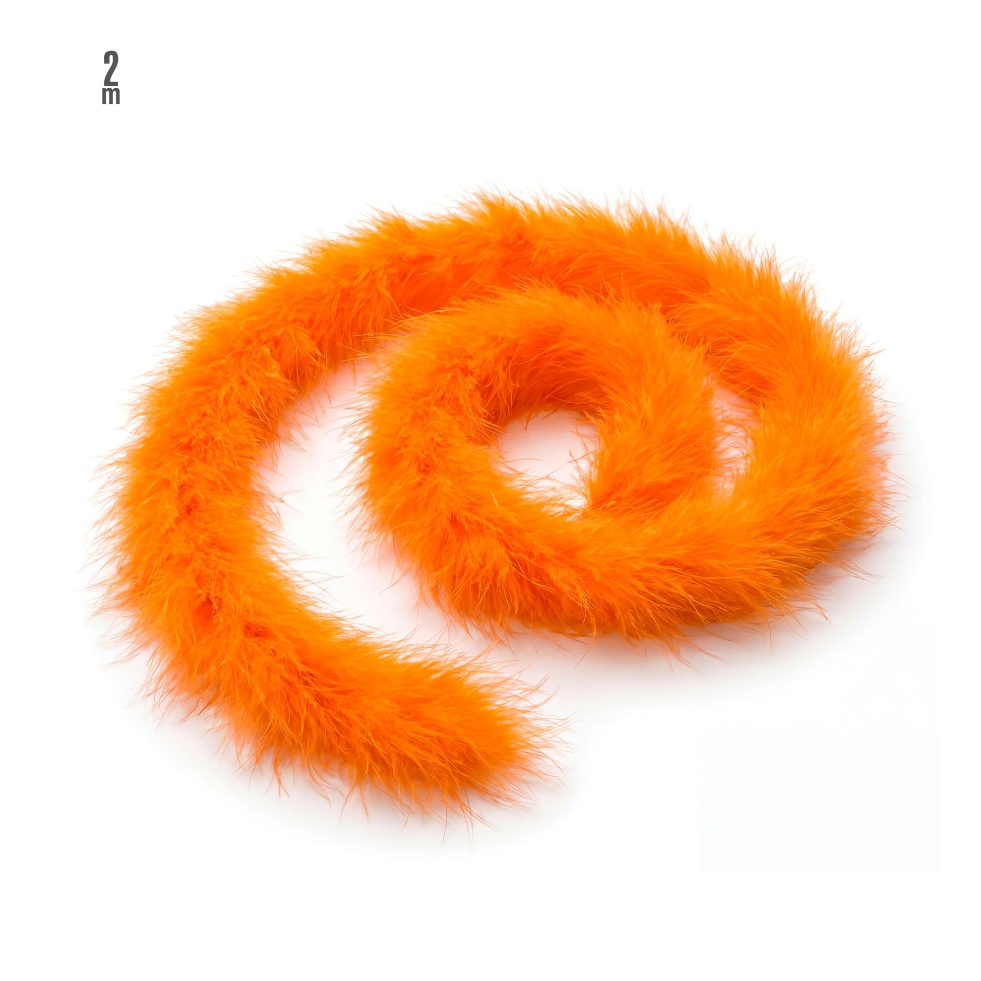 "DEKORATIVE MARABOU" orange - 2 m – Vorderansicht
