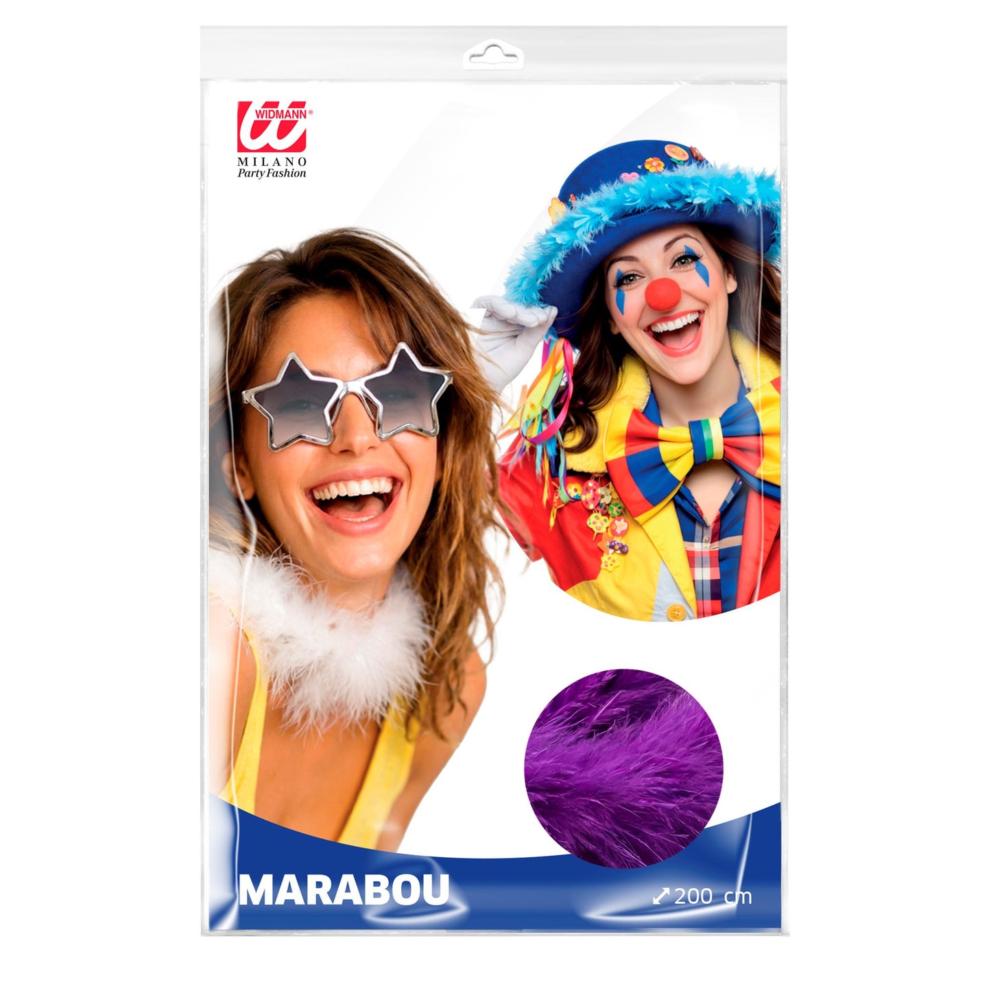 "DEKORATIVE MARABOU" violett - 2 m – Detailansicht