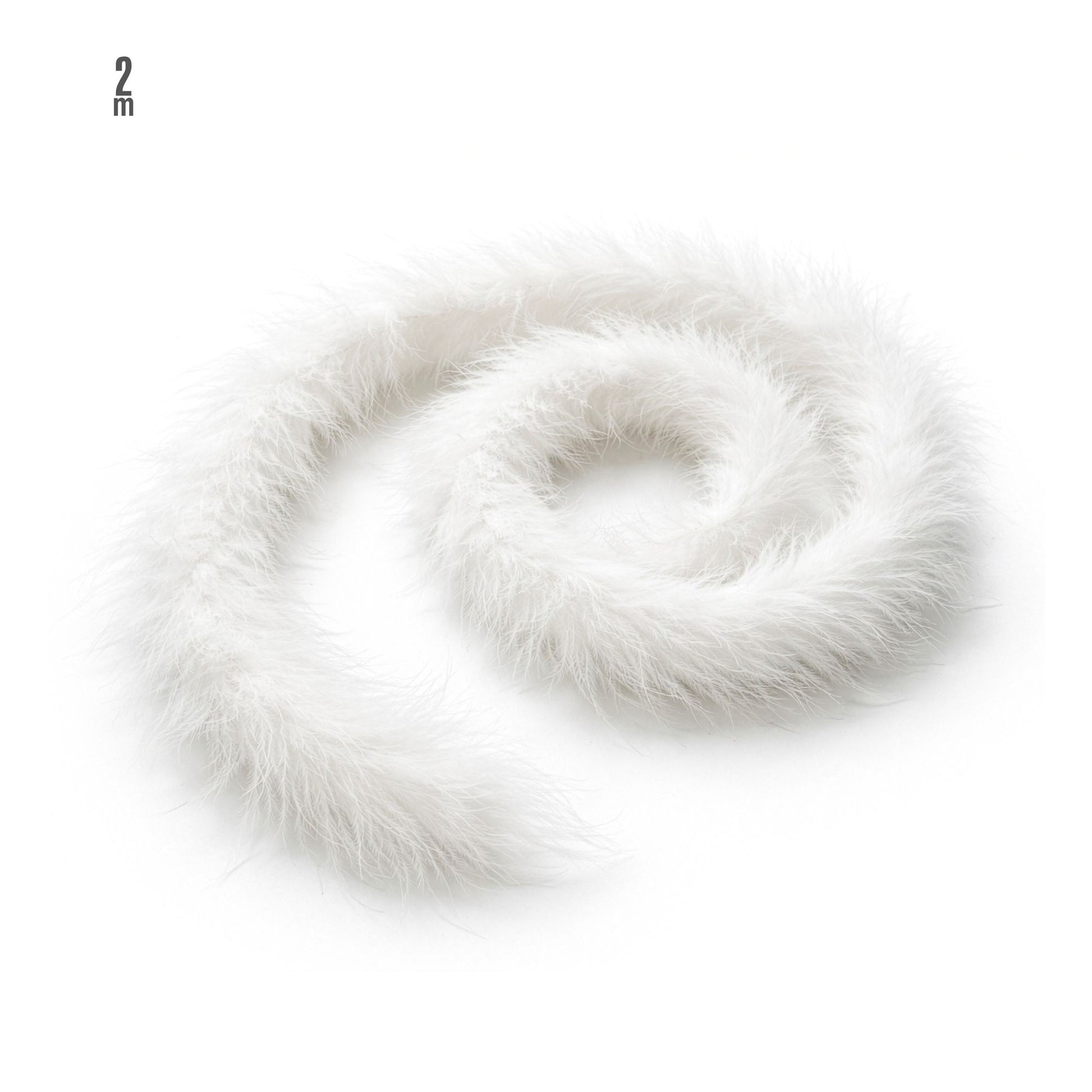 "DEKORATIVE MARABOU" weiß - 2 m – Vorderansicht