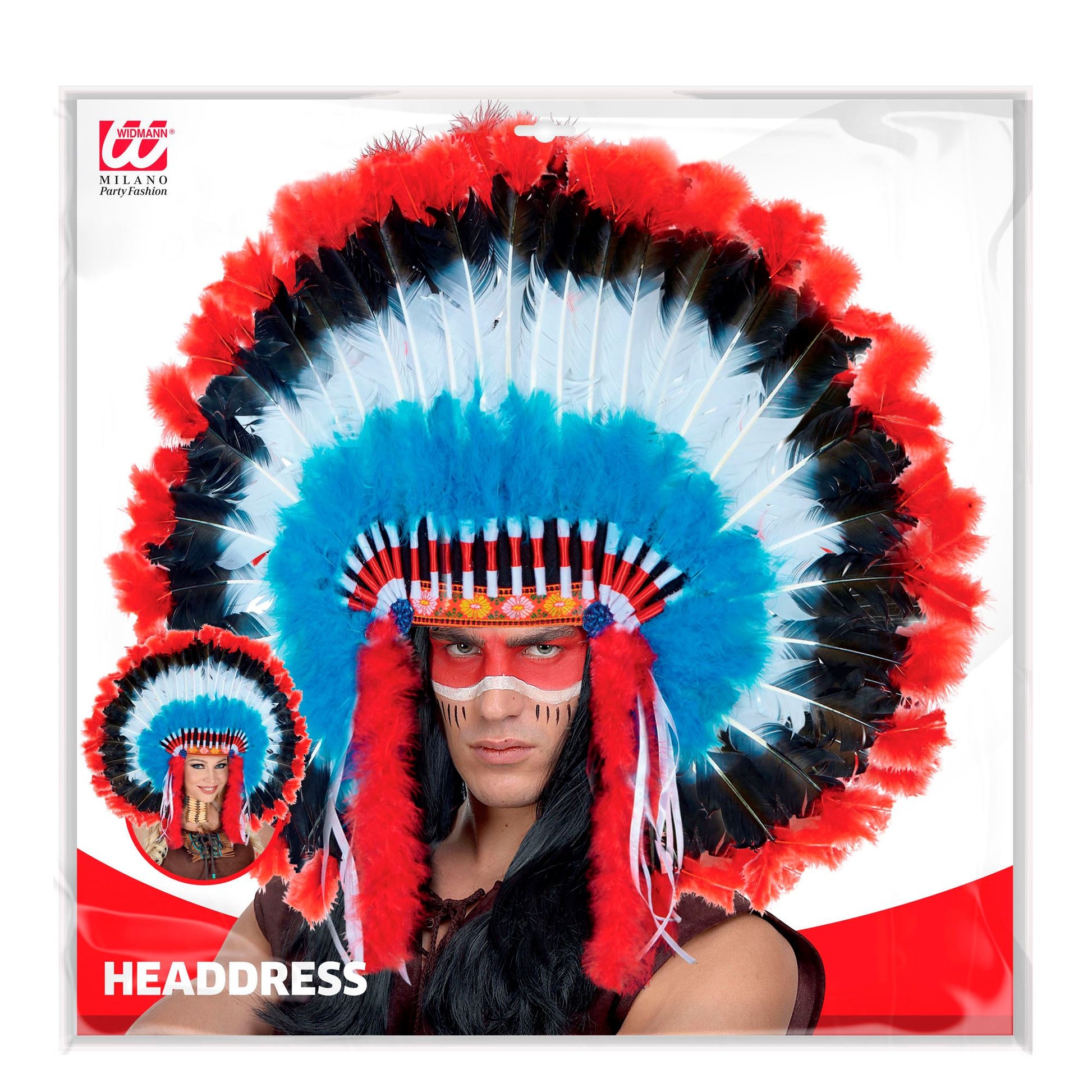 "DELUXE INDIANERHAARSCHMUCK MIT MARABOU" – Detailansicht