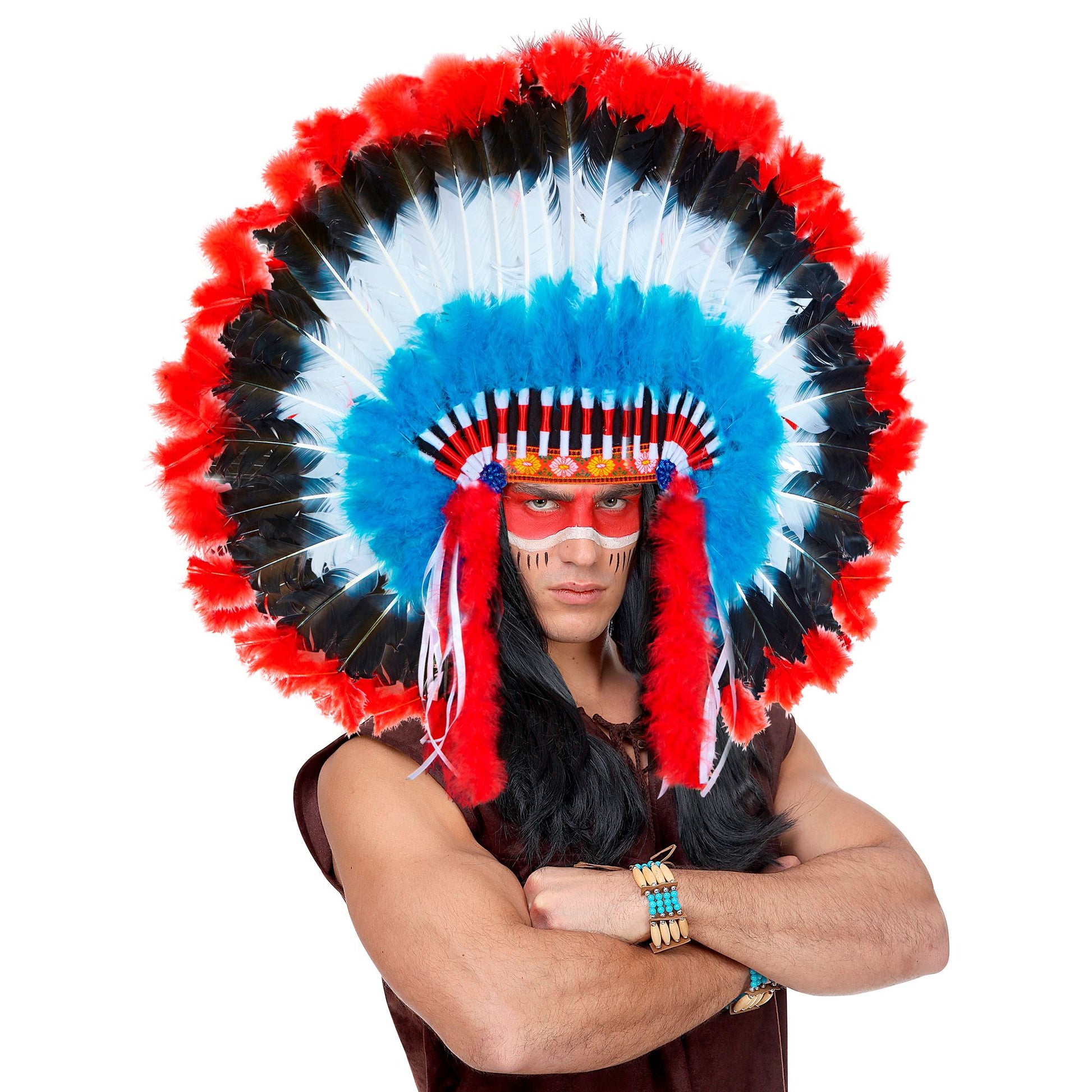"DELUXE INDIANERHAARSCHMUCK MIT MARABOU" – Ansicht 3