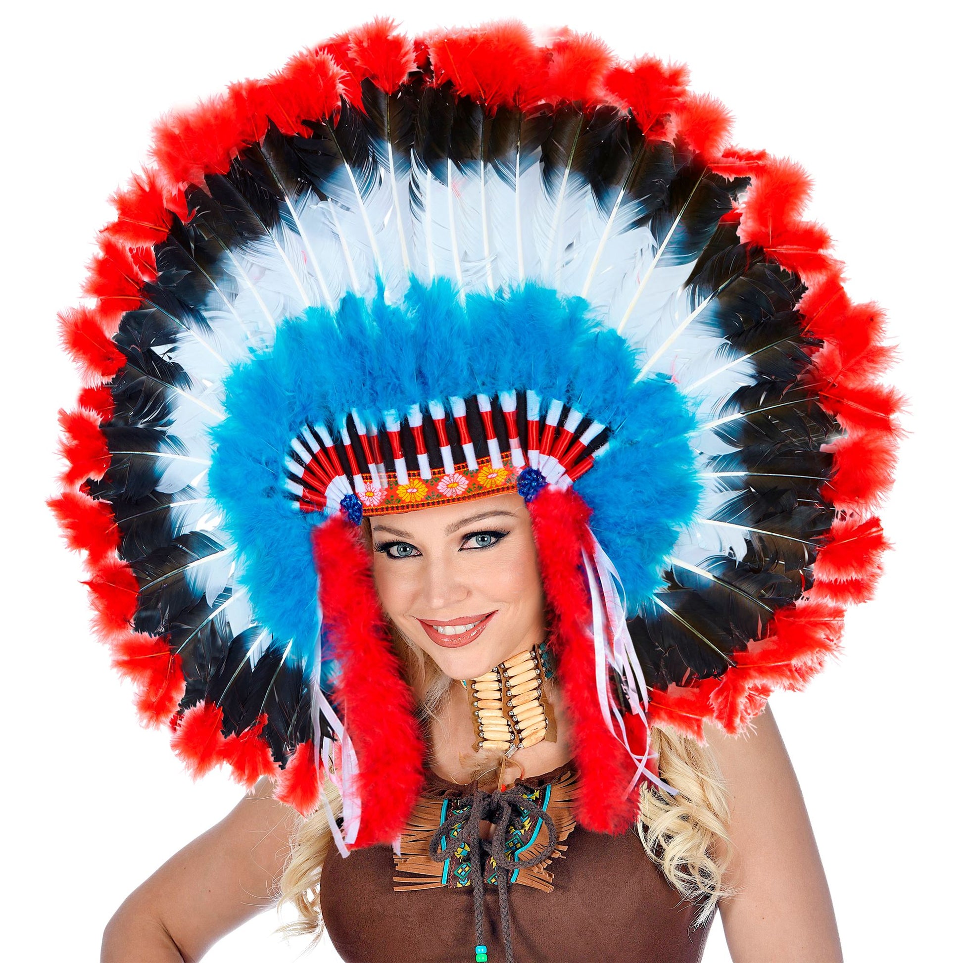 "DELUXE INDIANERHAARSCHMUCK MIT MARABOU" – Ansicht 4