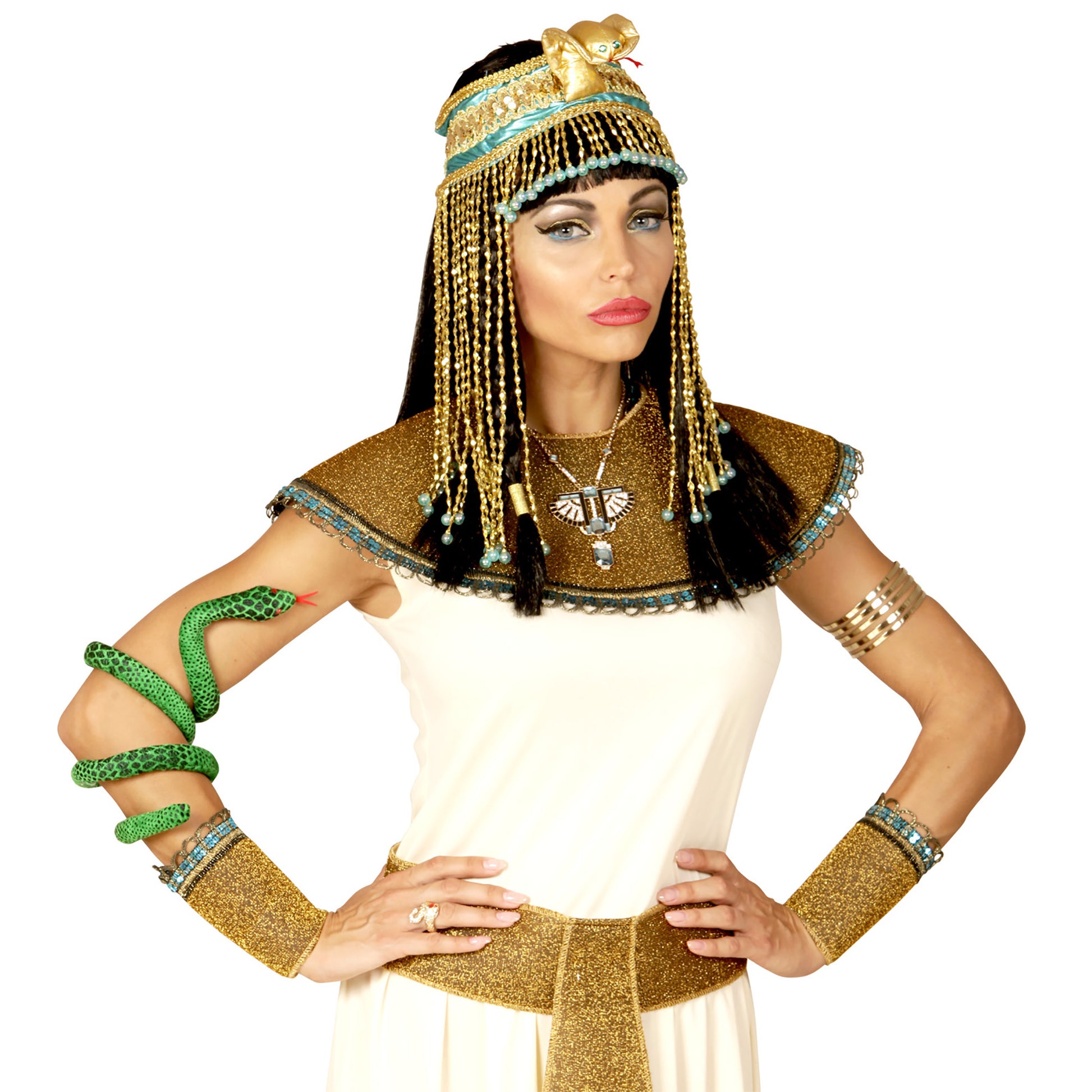 "DELUXE KOPFBAND ÄGYPTERIN SCHLANGE UND PERLEN" – Ansicht 3