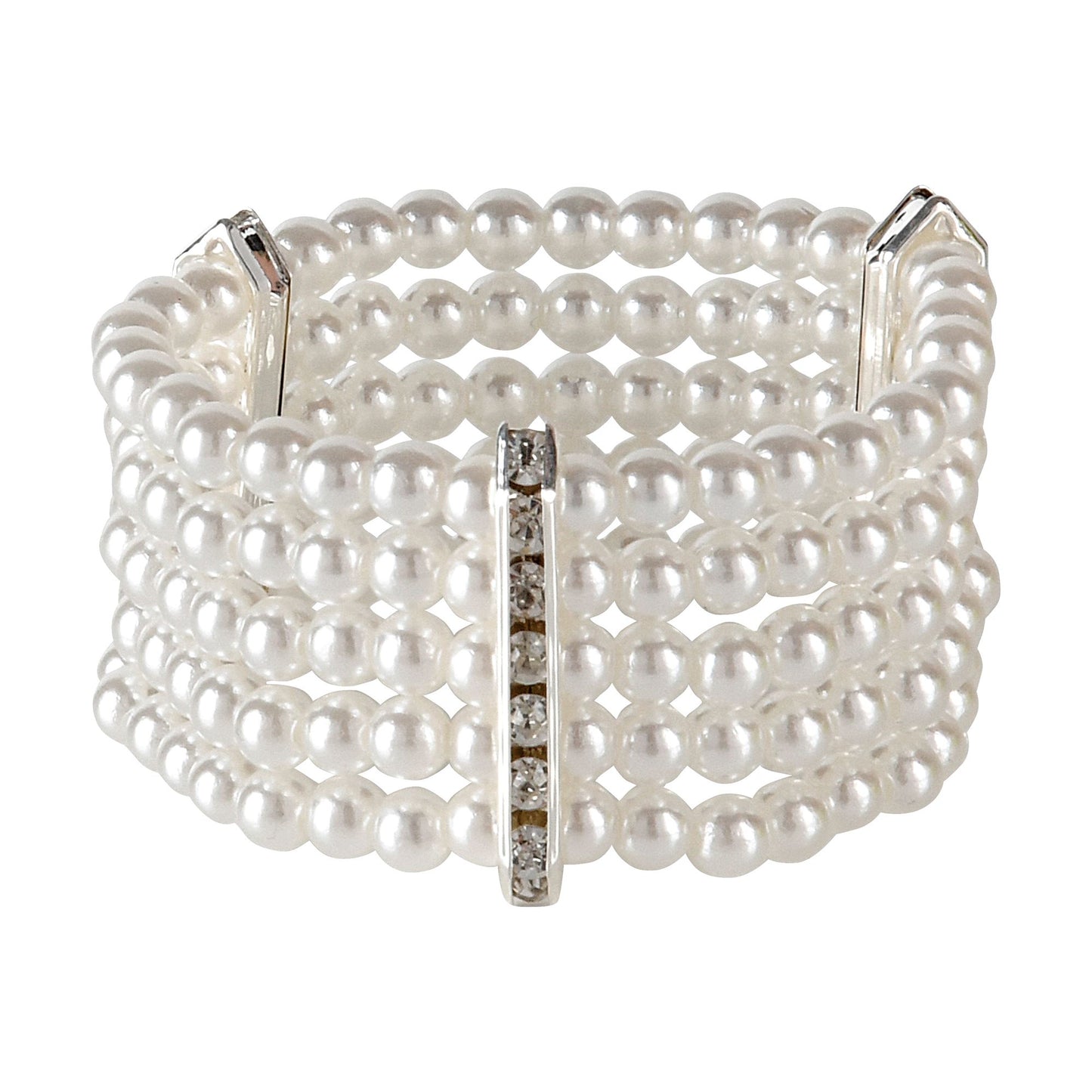 "DELUXE PERLENARMBAND MIT STRASS" – Vorderansicht