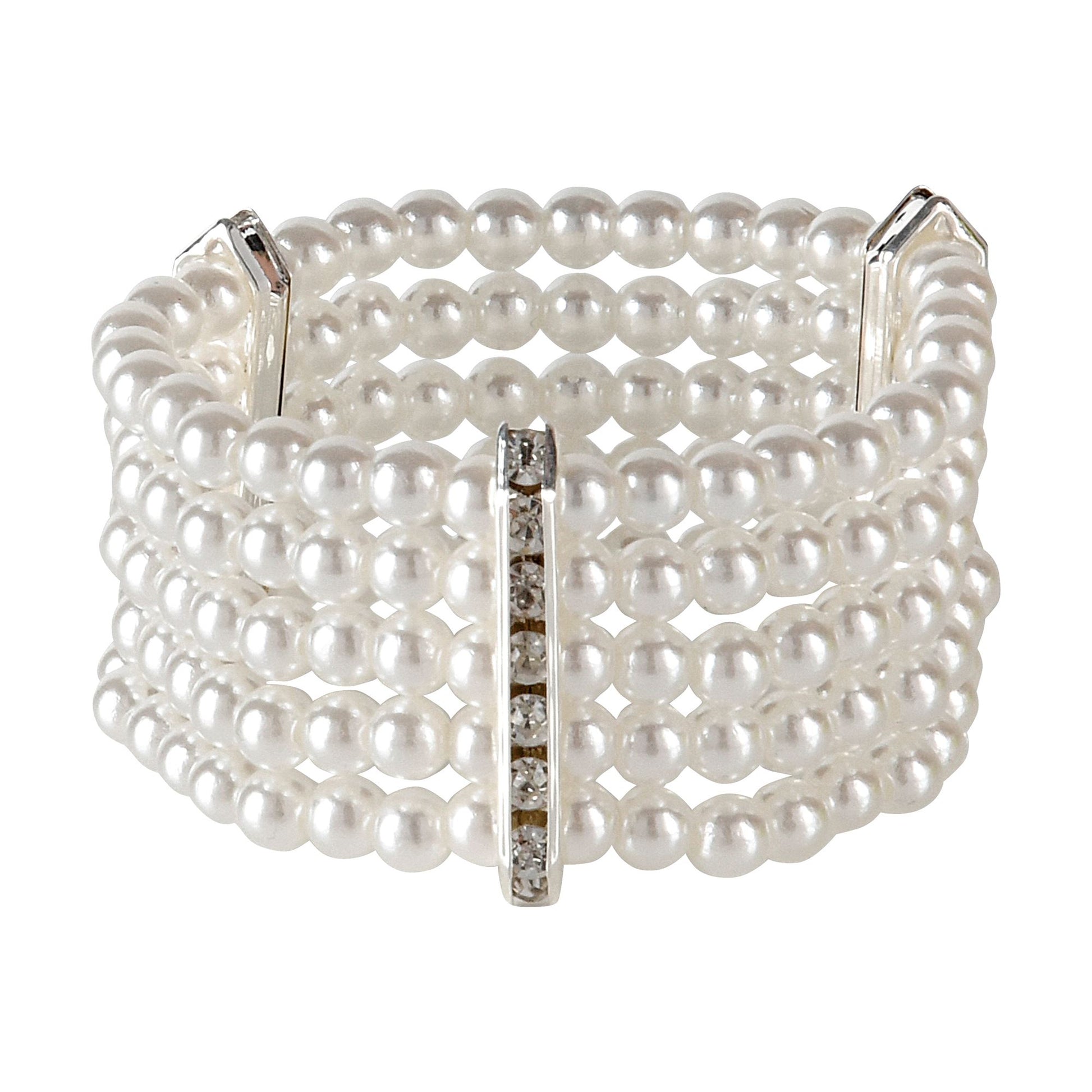 "DELUXE PERLENARMBAND MIT STRASS" – Vorderansicht