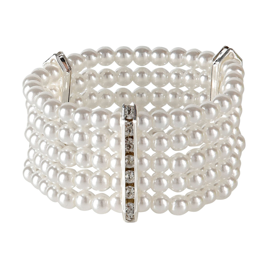 "DELUXE PERLENARMBAND MIT STRASS" – Vorderansicht