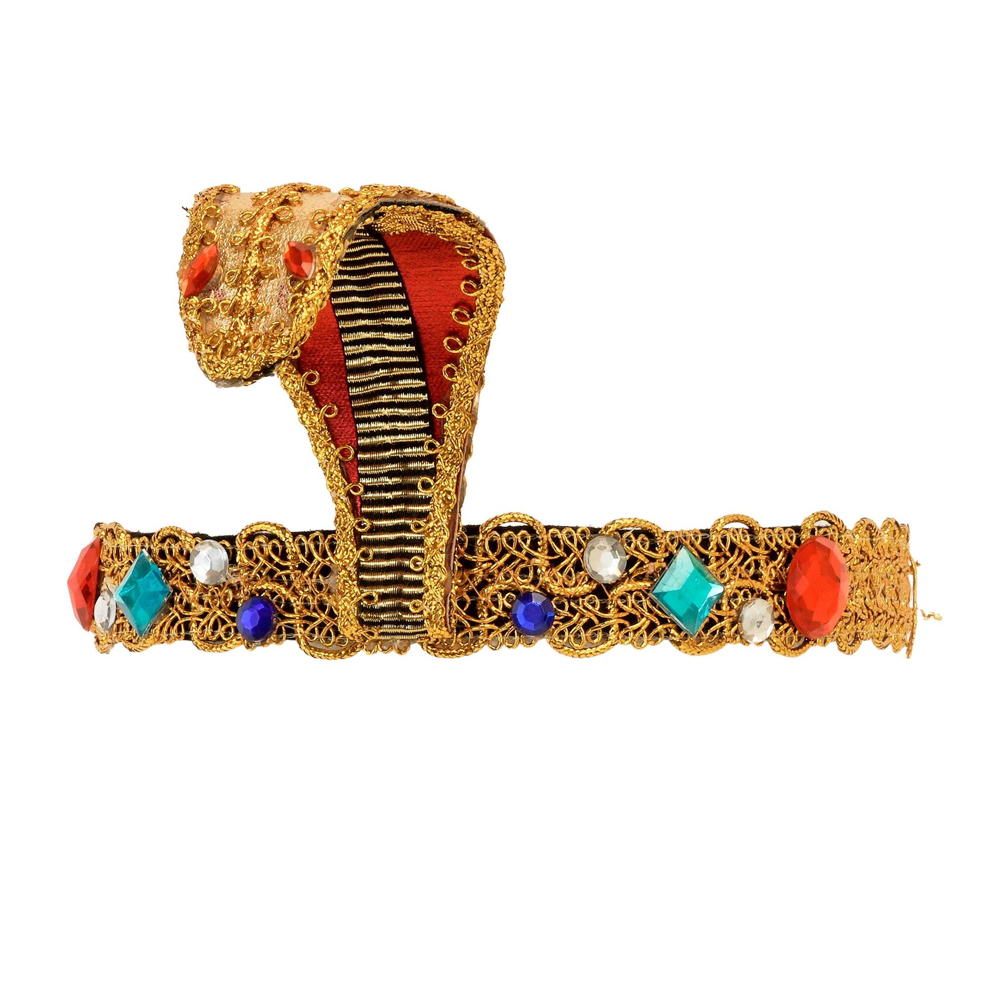 "DELUXE STIRNBAND ÄGYPTERIN SCHLANGE MIT EDELSTEINEN" – Vorderansicht