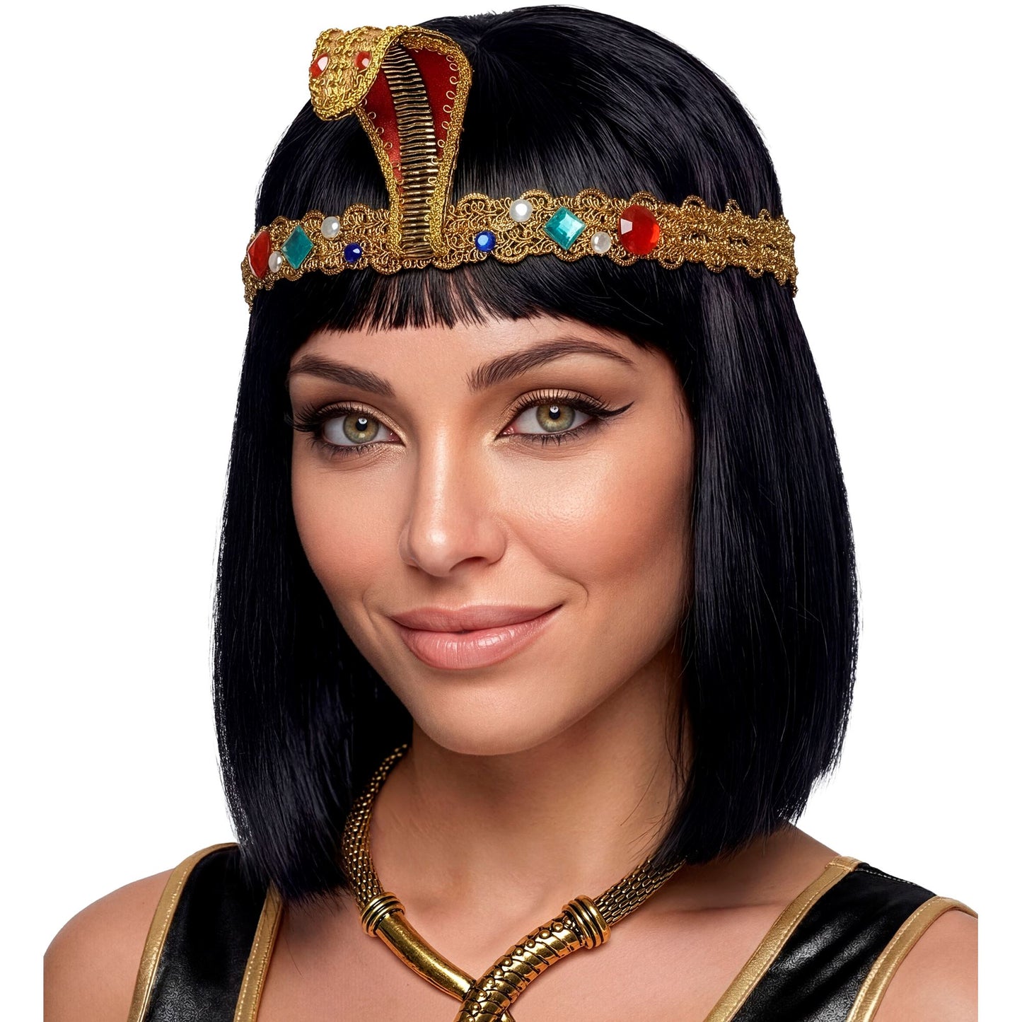 "DELUXE STIRNBAND ÄGYPTERIN SCHLANGE MIT EDELSTEINEN" – Ansicht 3