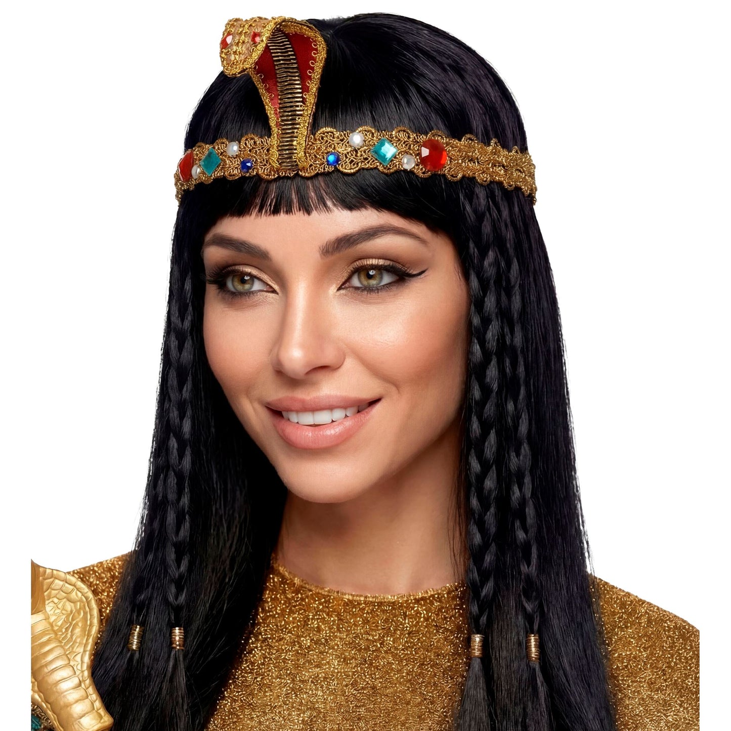 "DELUXE STIRNBAND ÄGYPTERIN SCHLANGE MIT EDELSTEINEN" – Ansicht 4