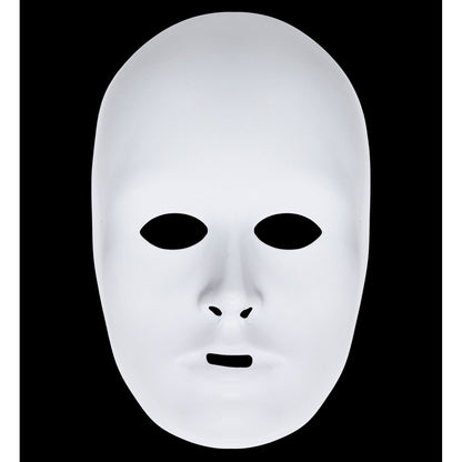 "DELUXE UNISEX HALBMASKE ZUM BEMALEN" – Vorderansicht