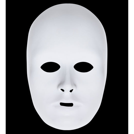 "DELUXE UNISEX HALBMASKE ZUM BEMALEN" – Vorderansicht