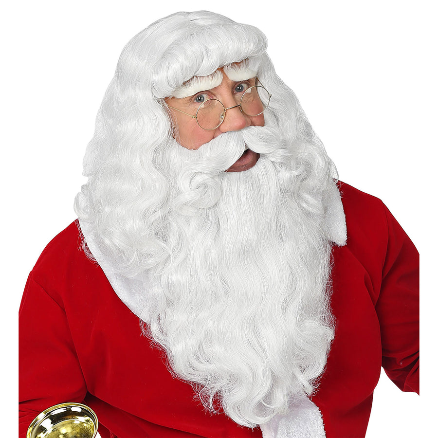 "DELUXE WEIHNACHTSMANN PERÜCKE MIT BART & SCHNURRBART" in Box – Vorderansicht