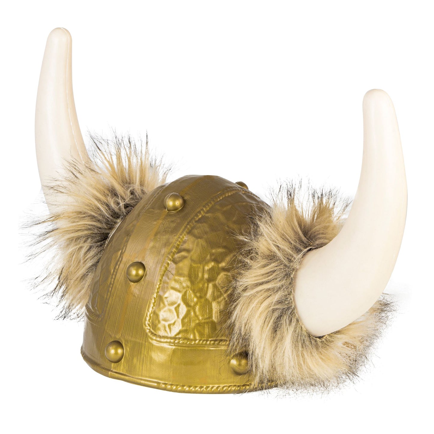 "DELUXE WIKINGERHELM" mit Fell – Vorderansicht