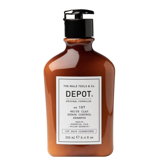 Depot Depot, 100 Hair Cleansing No. 107, Kaolin, Haarshampoo, Zur Regulierung von übermäßigem Talg, 250 ml Regular