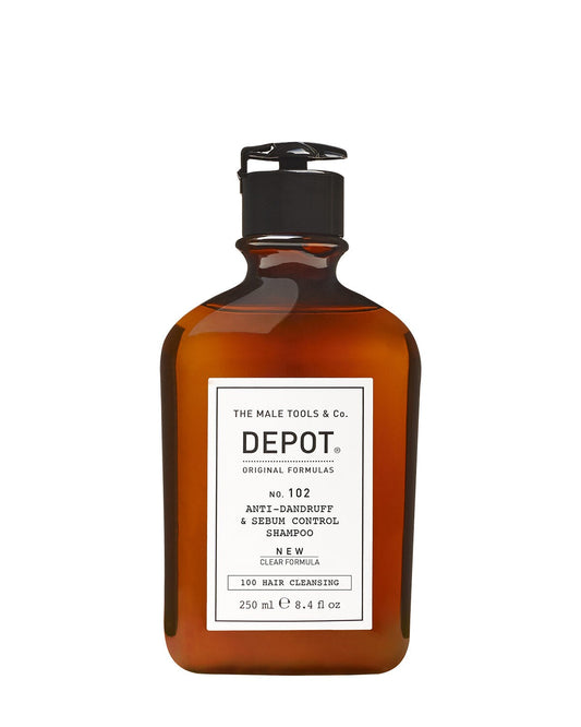 Depot Depot, 100 Hair Cleansing No. 102, Botanischer Komplex, Haarshampoo, Anti-Schuppen & Sebumkontrolle, 250 ml Regular