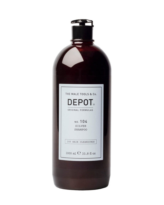 Depot Depot, 100 Hair Cleansing No. 104, Botanischer Komplex, Haarshampoo, Zur Neutralisierung von Gelbtönen, 1000 ml Regular