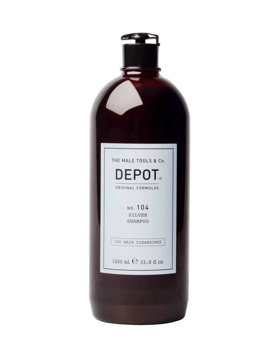 Depot Depot, 100 Hair Cleansing No. 104, Botanischer Komplex, Haarshampoo, Zur Neutralisierung von Gelbtönen, 1000 ml Regular