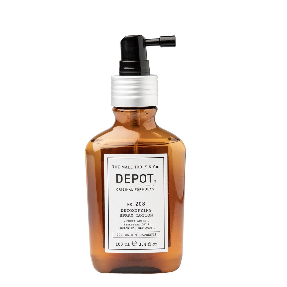 Depot Depot, 200 Hair Treatments No. 208, Botanischer Komplex, Leave-In Kopfhautbehandlungslotion, Zur Entgiftung, 100 ml Reg