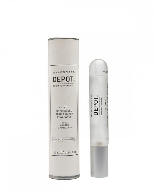 Depot Depot, 200 Hair Treatments No. 203, Duftnebel für das Haar, Für Männer, Minze, Ingwer & Kardamom, 20 ml Regular