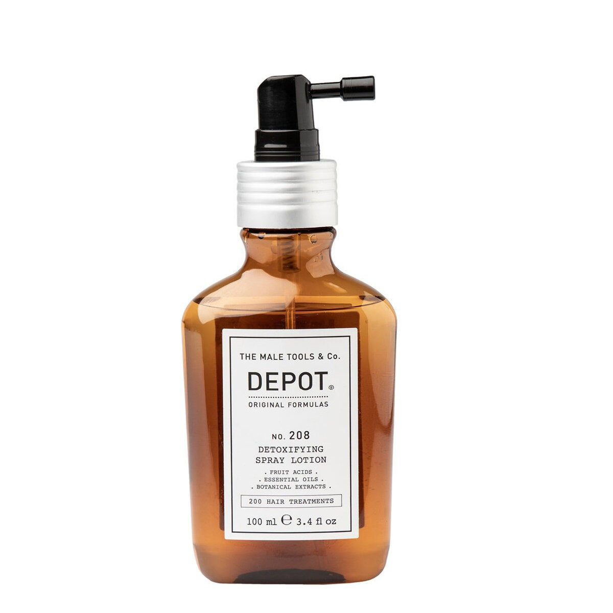 Depot, 200 Hair Treatments No. 208, Botanischer Komplex, Leave-In Kopfhautbehandlungslotion, Zur Entgiftung, 100 ml *Tester