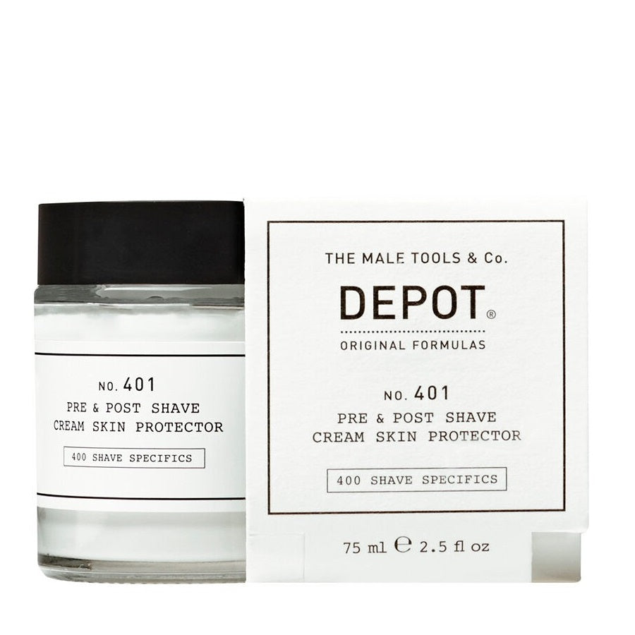 Depot Depot, 400 Shave Specifics No. 401, Beruhigend, Rasiercreme vor und nach der Rasur, 75 ml Regular
