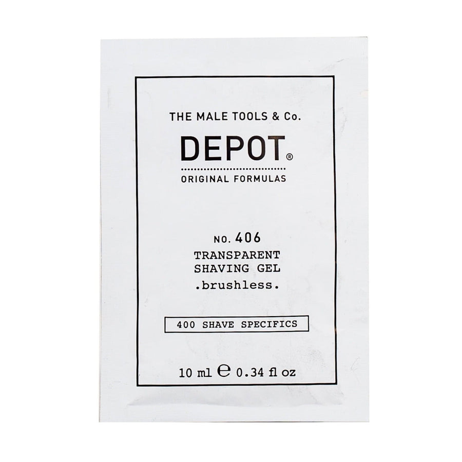 Depot Depot, 400 Shave Specifics No. 406, Menthol, Weichmachend und erfrischend, Rasiergel, 10 ml Regular