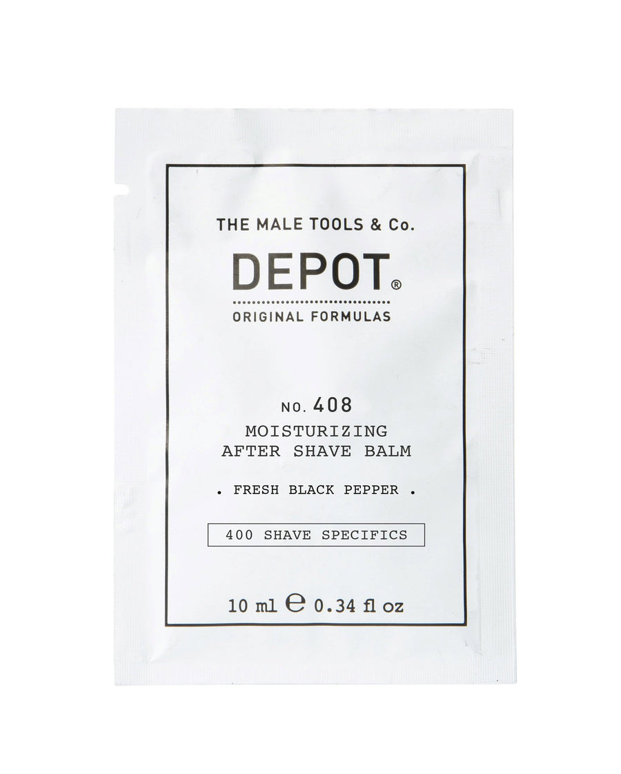 Depot Depot, 400 Shave Specifics No. 408, Frischer schwarzer Pfeffer, Feuchtigkeitsspendend, After-Shave Balsam, 10 ml Regula