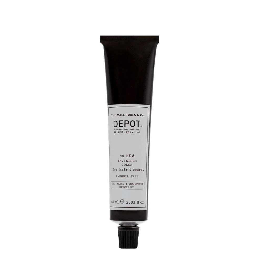 Depot Depot, 500 Beard & Mustache Specifics No. 506 Invisible Clour, Semi-permanente Haarfarbe, Titanium, 60 ml Regular
