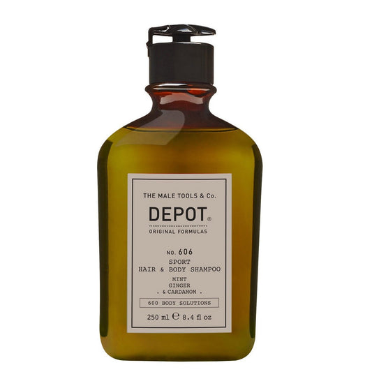 Depot, 600 Body Solutions No. 606, Minze, Ingwer & Kardamom, Duschgel & Shampoo 2-in-1, Botanischer Komplex, 250 ml