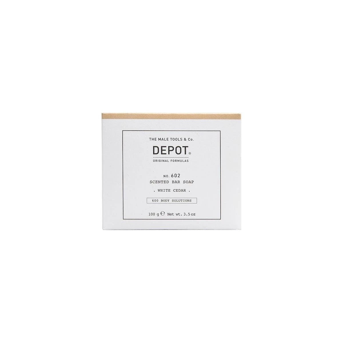 Depot Depot, 600 Body Solutions No. 602, Botanischer Komplex, Reinigung, Weißer Zeder, Duftende Seifenstück, 100 g Regular