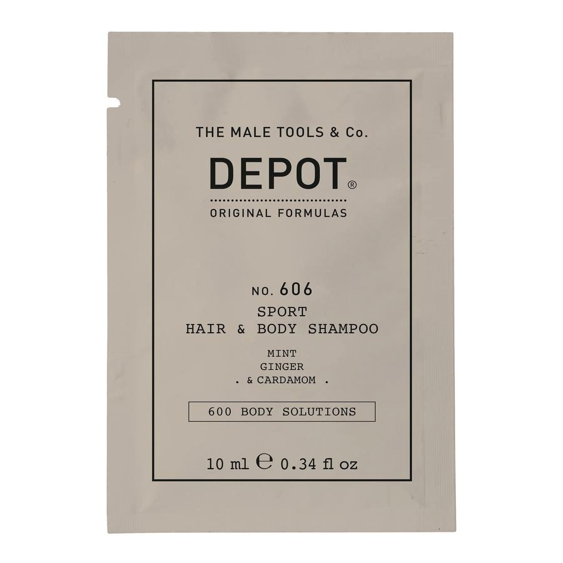 Depot Depot, 600 Body Solutions No. 606, Duschgel & Shampoo 2-in-1, Botanischer Komplex, 10 ml Regular