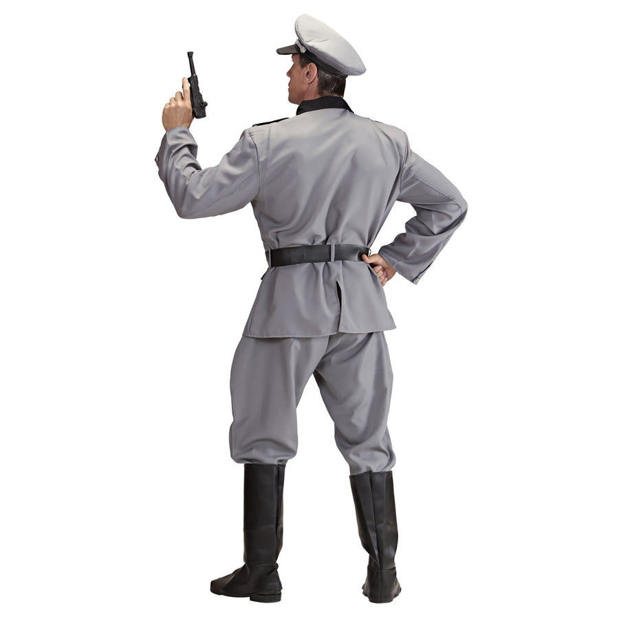 "DEUTSCHER SOLDAT" (Jacke, Hose, Gürtel, Stiefelüberzieher, Hut) – Detailansicht