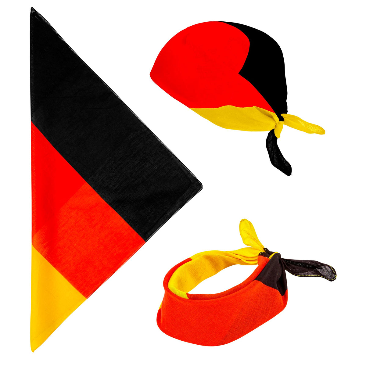 "DEUTSCHLAND BANDANA" 55x55 cm - 100% Baumwolle – Vorderansicht