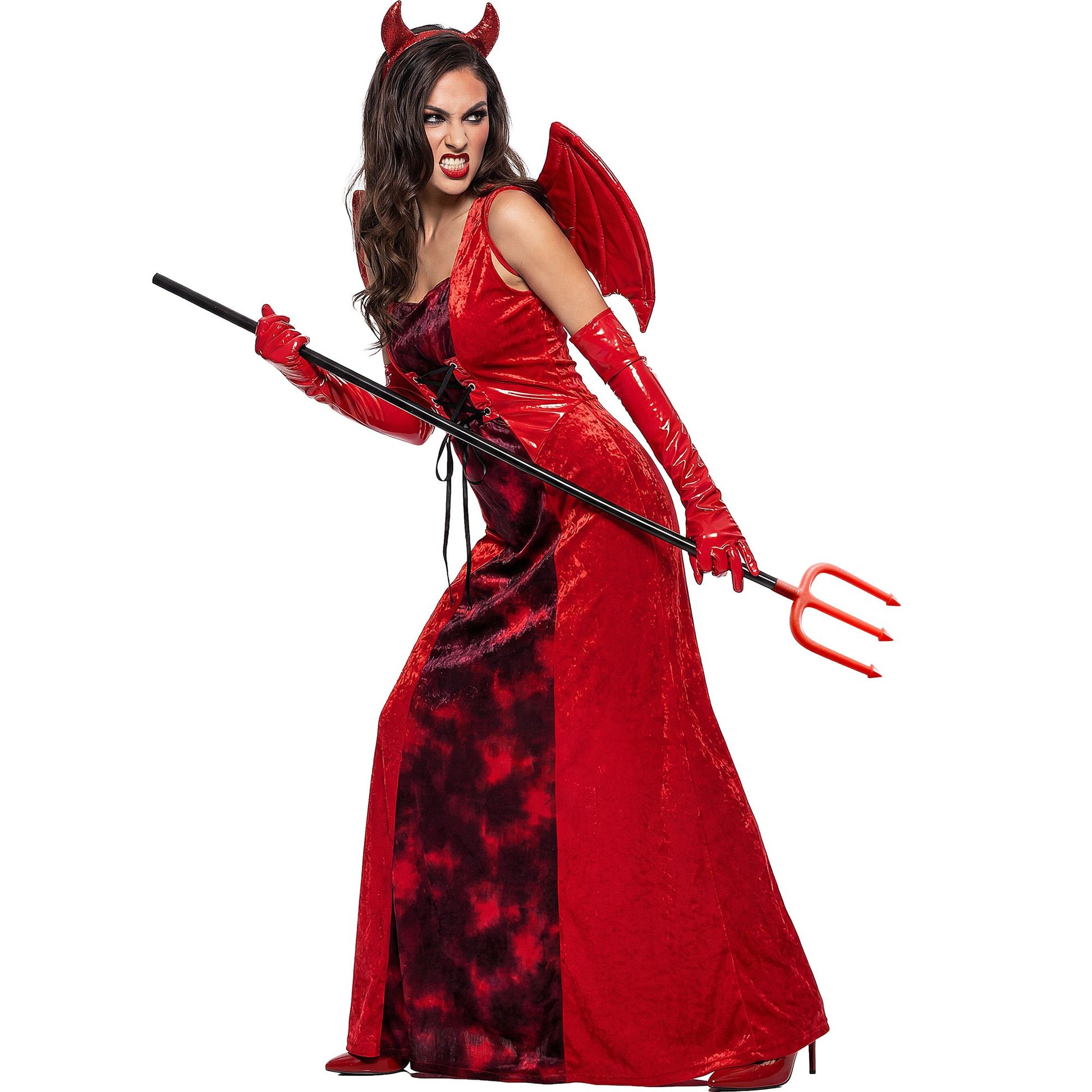 "DEVILICIOUS" (Kleid, Flügel, Hörner) – Detailansicht