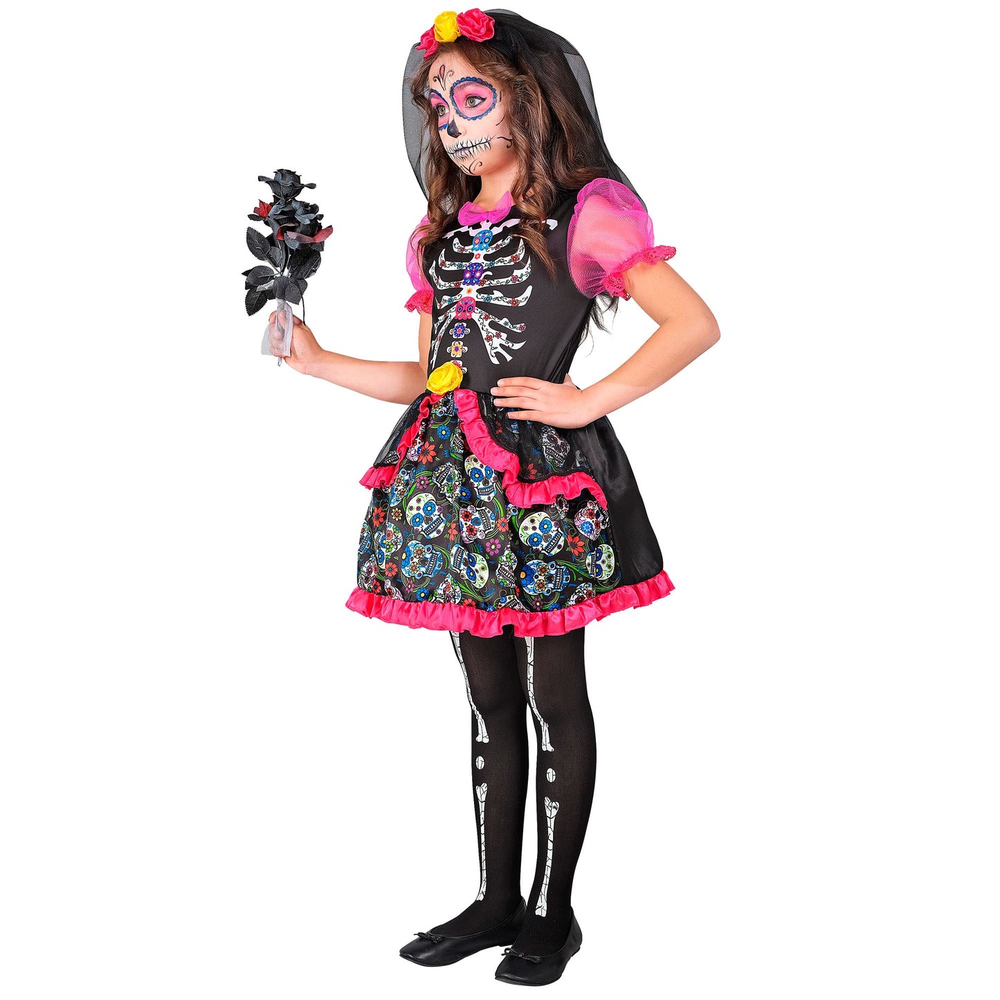 "DIA DE LOS MUERTOS" (Kleid, Kopfschmuck) – Ansicht 3
