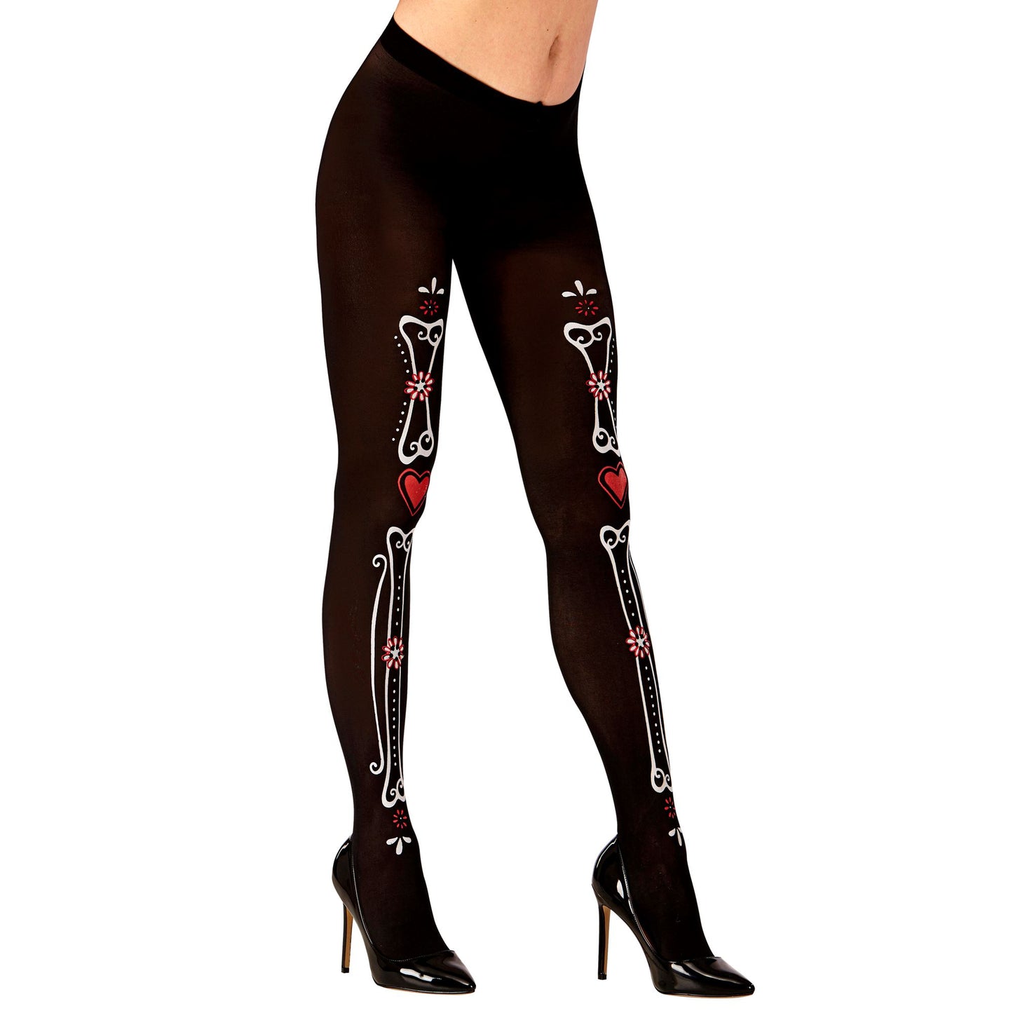 "DIA DE LOS MUERTOS KNOCHEN STRUMPFHOSE" 50 DEN – Ansicht 4
