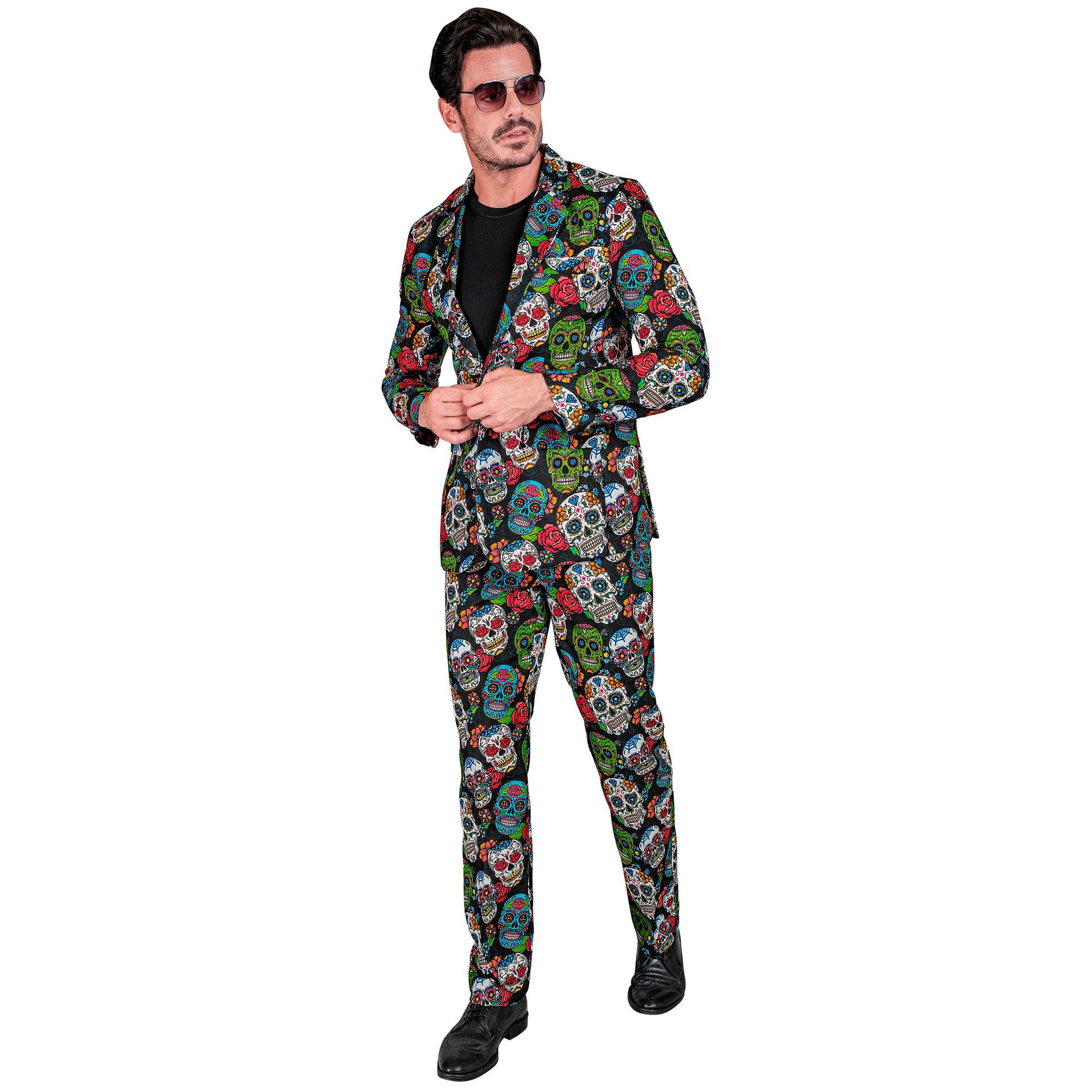"DIA DE LOS MUERTOS PARTY FASHION ANZUG" (Jackett, Hose) – Vorderansicht