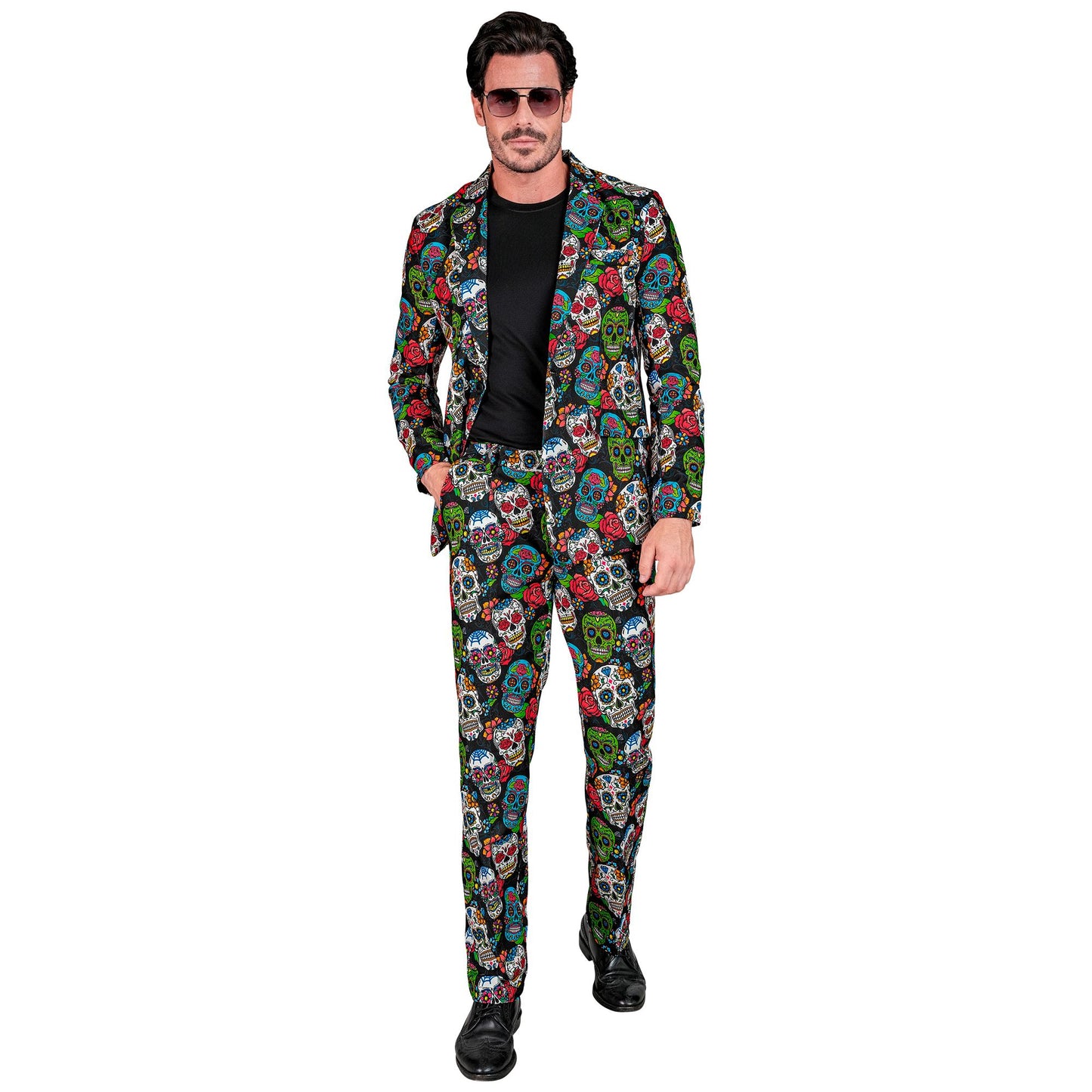 "DIA DE LOS MUERTOS PARTY FASHION ANZUG" (Jackett, Hose) – Detailansicht