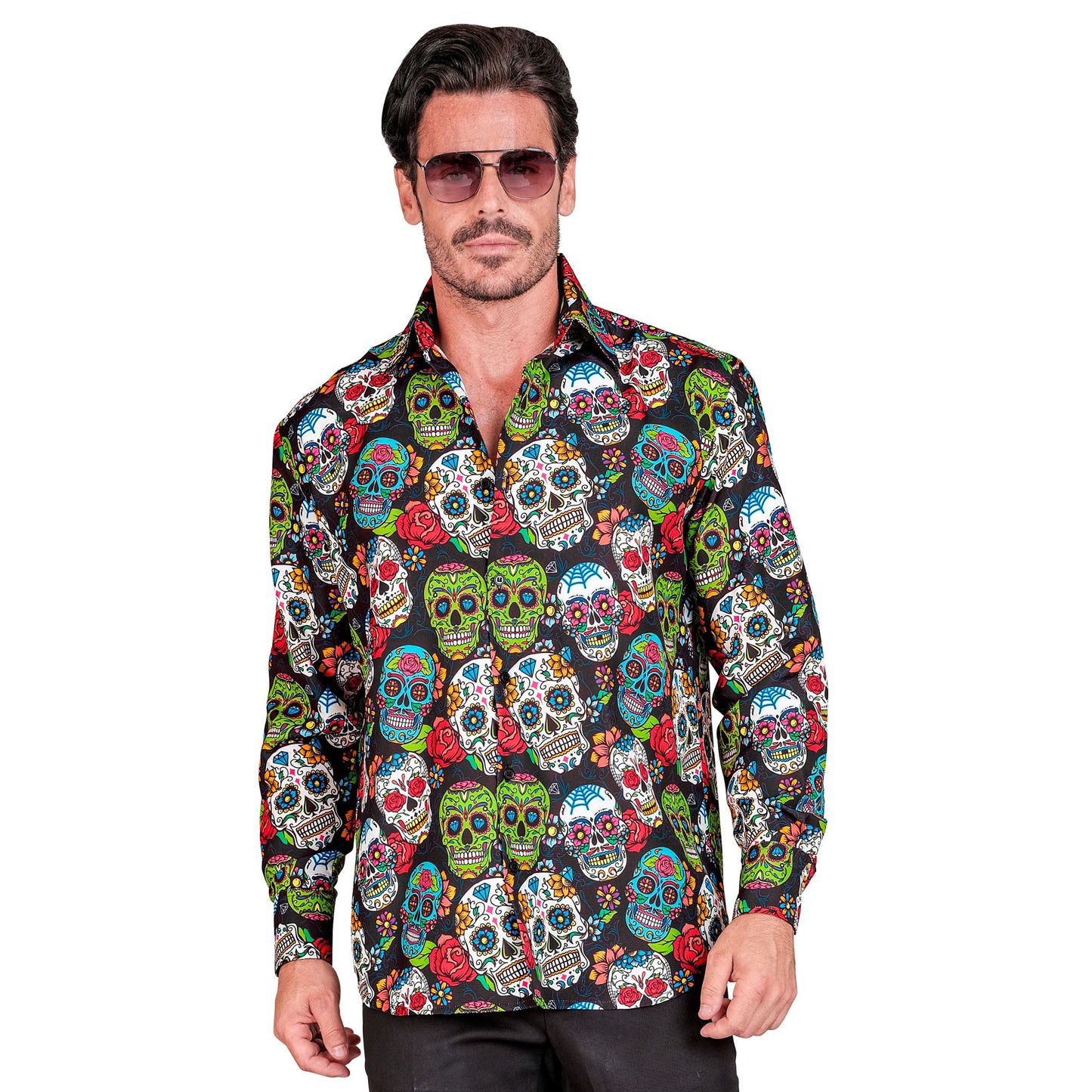 "DIA DE LOS MUERTOS PARTY FASHION HEMD" (Hemd) – Detailansicht
