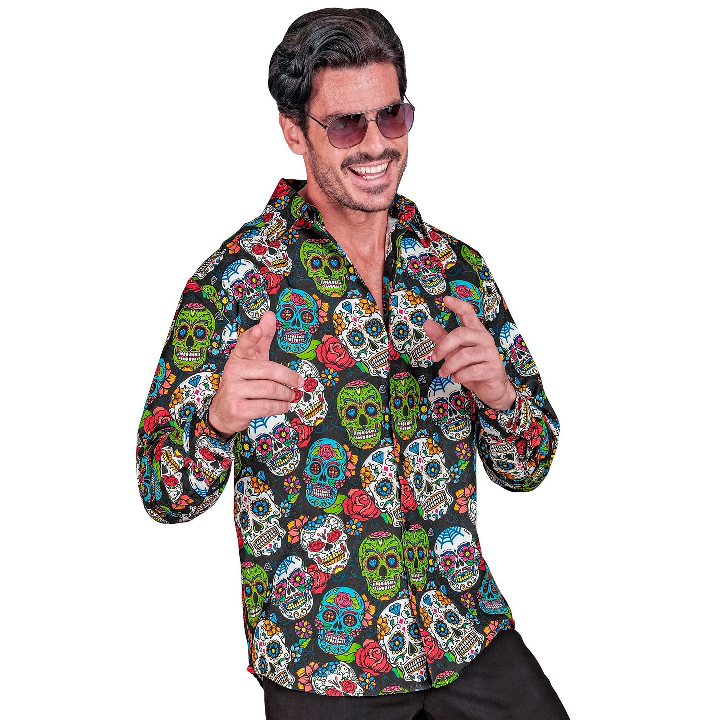 "DIA DE LOS MUERTOS PARTY FASHION HEMD" (Hemd) – Ansicht 3