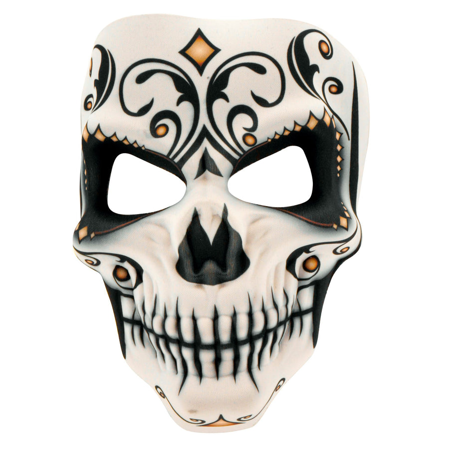 "DIA DE LOS MUERTOS SEÑOR MASKE AUS STOFF" – Vorderansicht